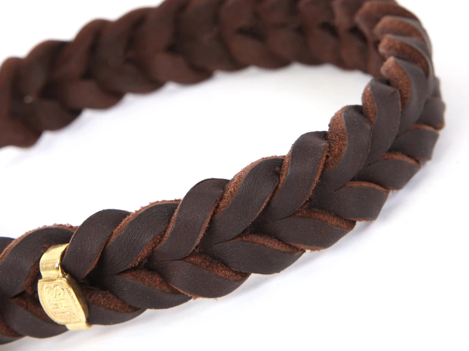 Relaxoo Fettleder Hundehalsband Geflochten Messing Just Hundesport Edition 2 Relaxoo Fettleder Hundehalsband Geflochten Messing Just Hundesport Edition – Bild 2