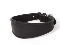 Windhunde Halsband Luxor Nappaleder Schwarz