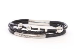 Handgearbeitetes Lederarmband Herzenshund Mit Schmuckperlen Schwarz 5 Handgearbeitetes Lederarmband Herzenshund Mit Schmuckperlen Schwarz -Haustierbedarf für Hunde 860694 Product