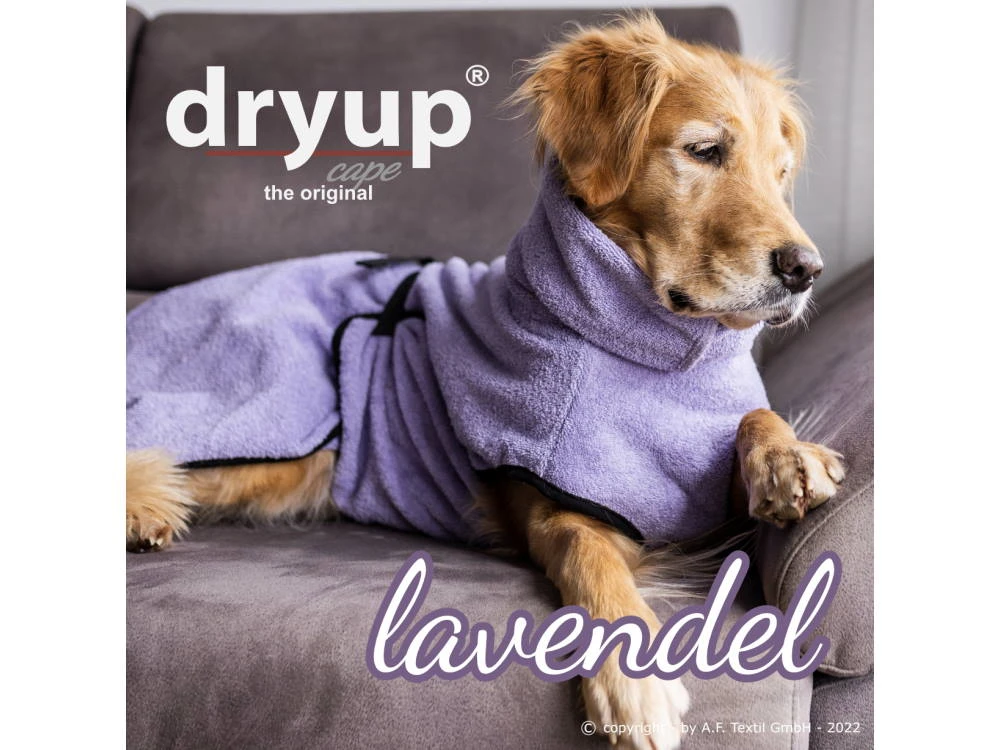 Dryup Cape Hundebademantel Lavendel 1 Dryup Cape Hundebademantel Lavendel