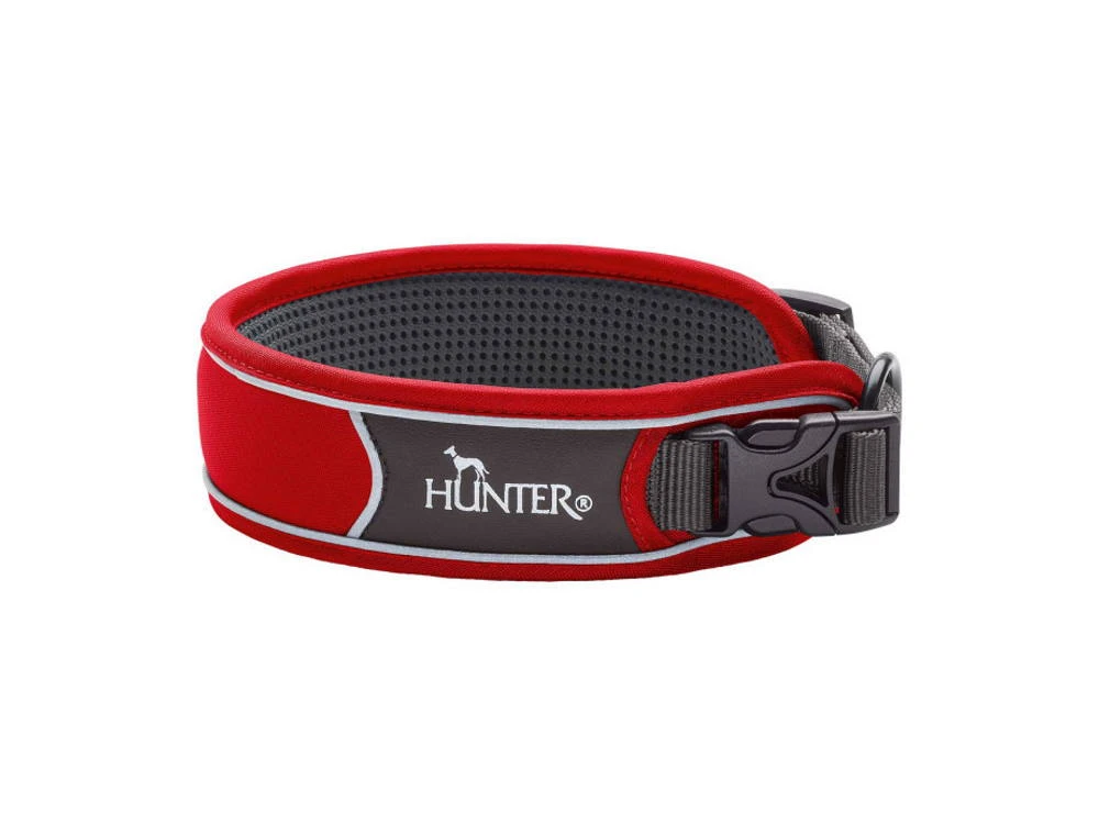 Hunter Divo Hundehalsband Rot/grau 1 Hunter Divo Hundehalsband Rot/grau