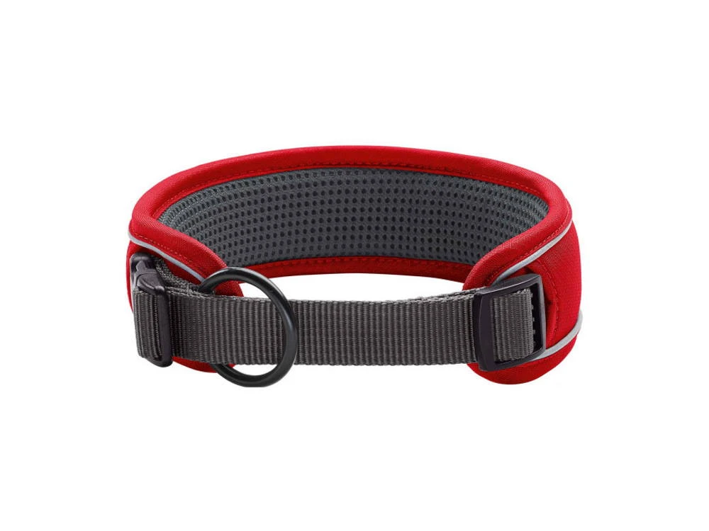 Hunter Divo Hundehalsband Rot/grau 2 Hunter Divo Hundehalsband Rot/grau – Bild 2
